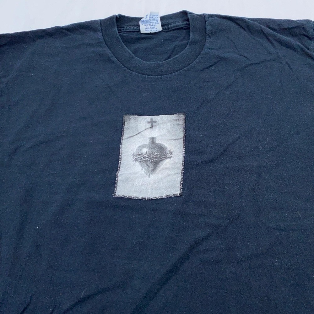 vintage 90s ARCHAIC SMILE ART‎ LONG SLEEVE T-Shirt M/L punk jesus rock skate